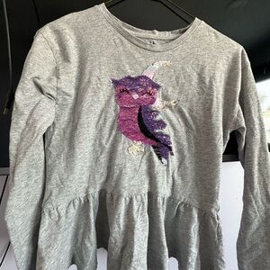Gray Kids Shirt with Owl Design